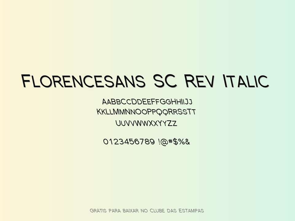 Fonte Florencesans Sc Rev Italic Grátis Para Baixar