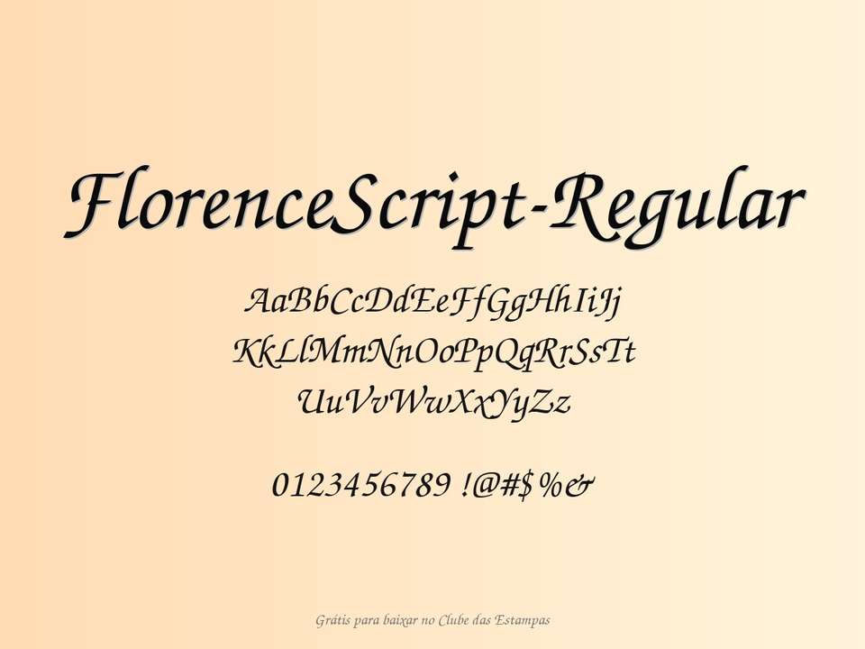 Fonte Florencescript Regular Grátis Para Baixar