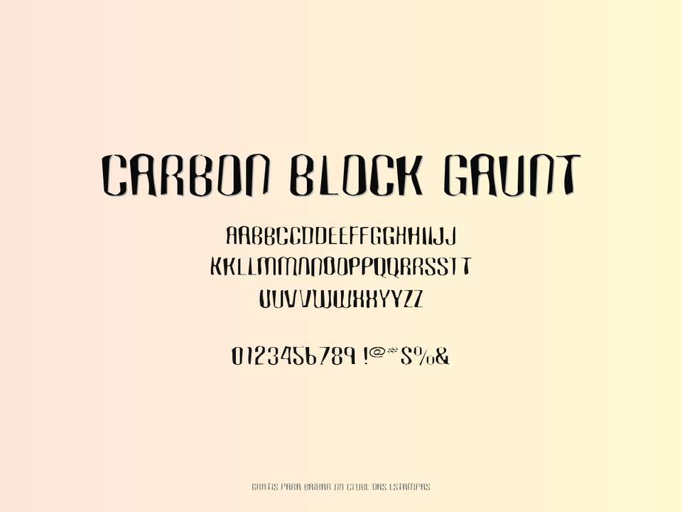Fonte Carbon Block Gaunt Grátis Para Baixar