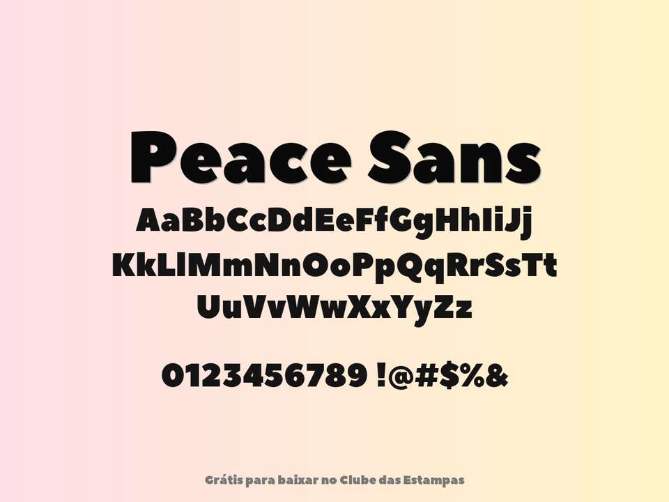 Fonte Peace Sans Grátis Para Baixar