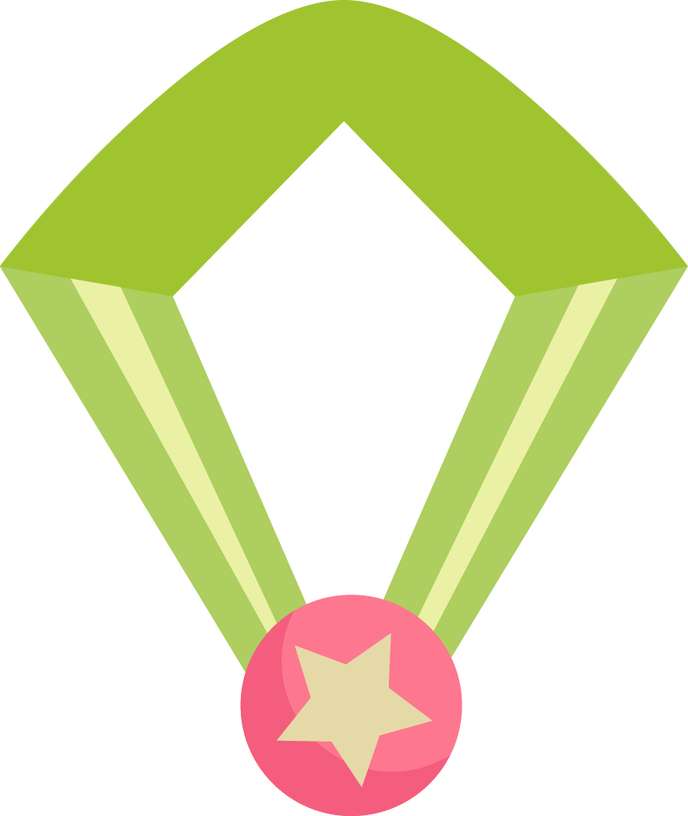 Medalha Com Faixa Verde Prêmios Png Grátis Para Baixar