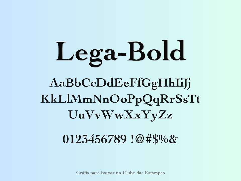 Fonte Lega Bold Grátis Para Baixar