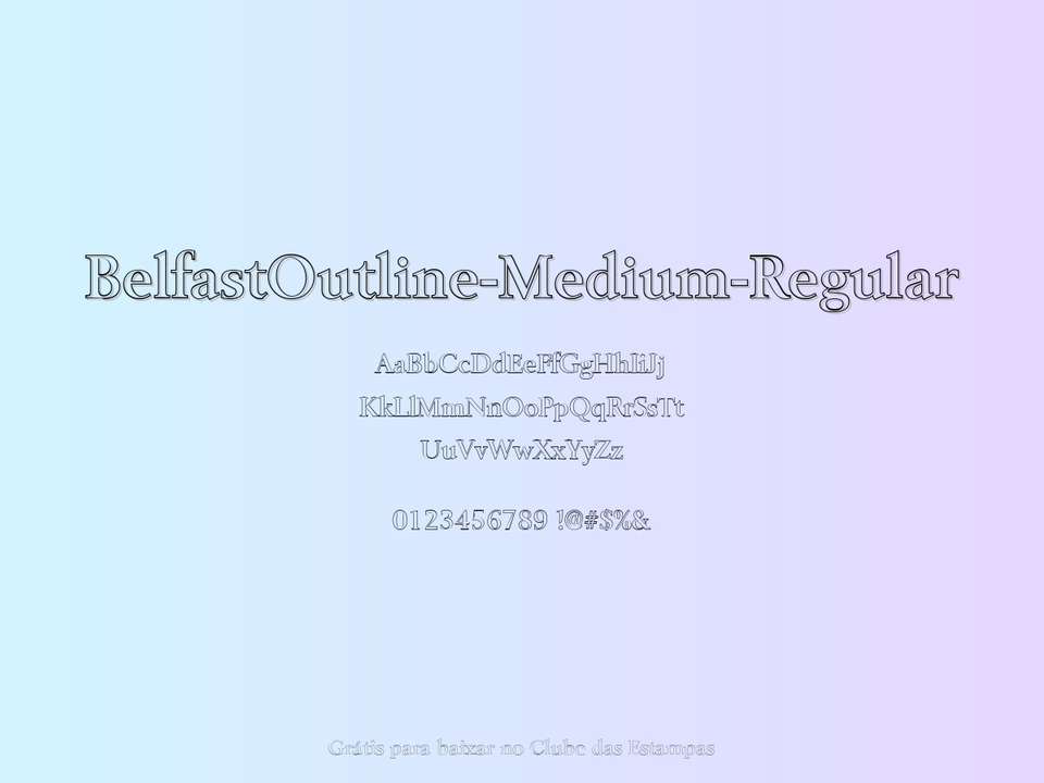 Fonte Belfastoutline Medium Regular Grátis Para Baixar
