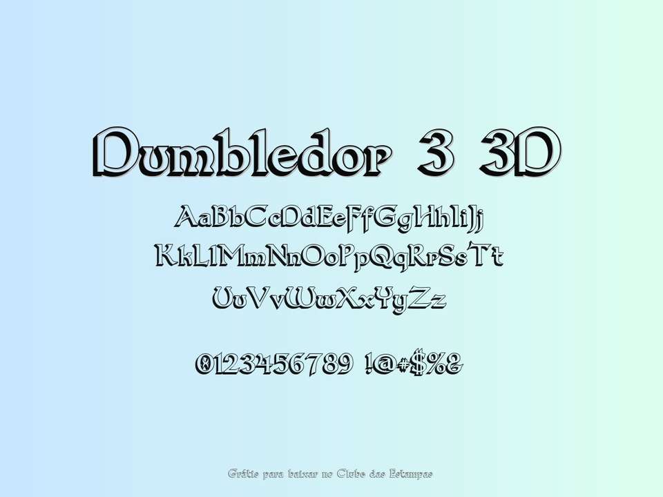 Fonte Dumbledor 3 3d Grátis Para Baixar