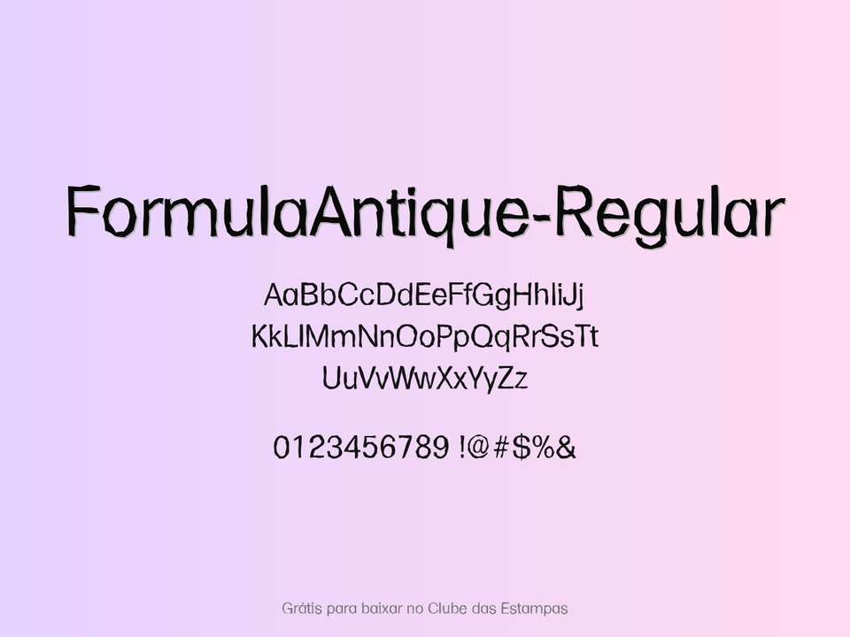 Fonte Formulaantique Regular Grátis Para Baixar