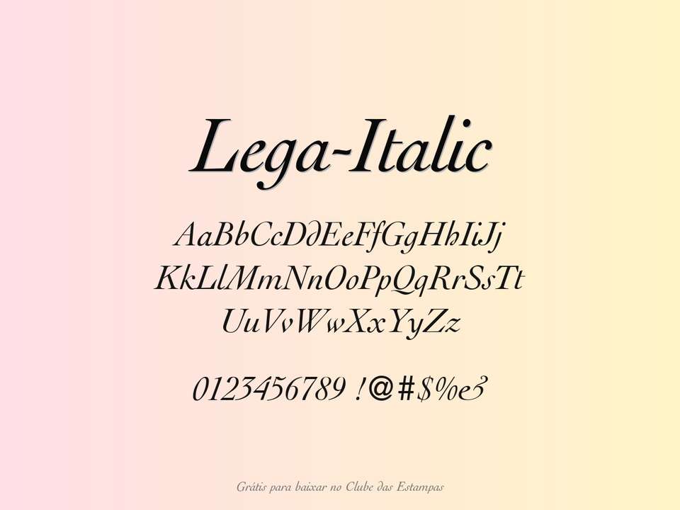 Fonte Lega Italic Grátis Para Baixar