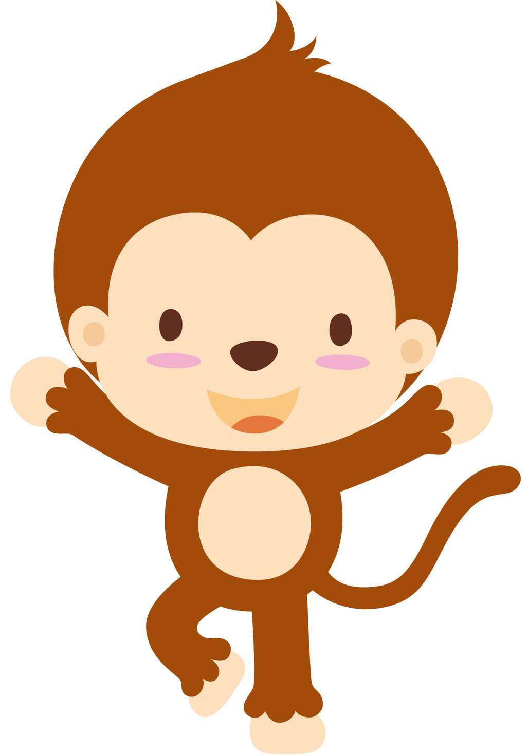 Elemento Macaco Cufe Fofo Fofa Png (9)