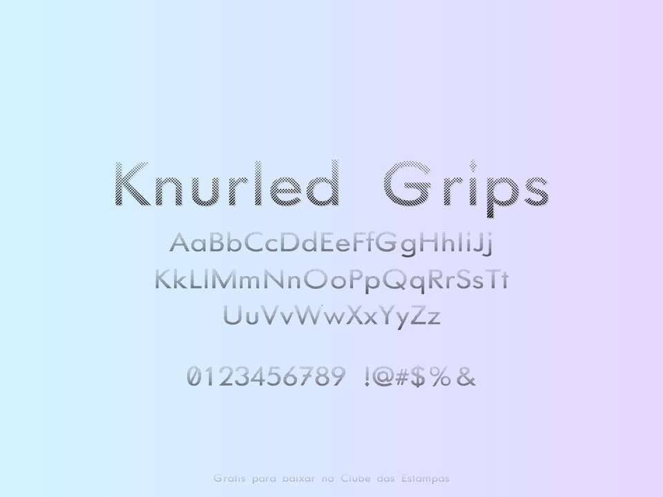 Fonte Knurled Grips Grátis Para Baixar