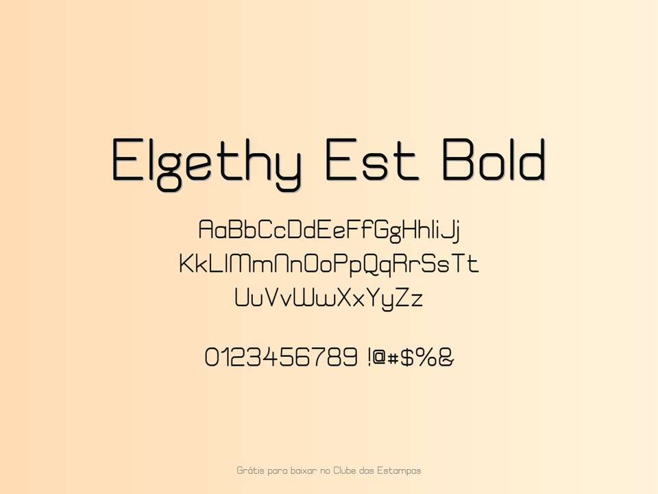 Fonte Elgethy Est Bold Grátis Para Baixar