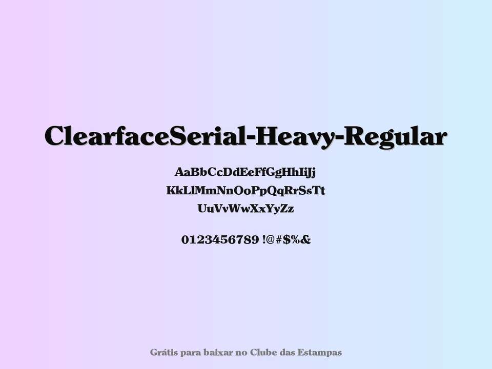 Fonte Clearfaceserial Heavy Regular Grátis Para Baixar