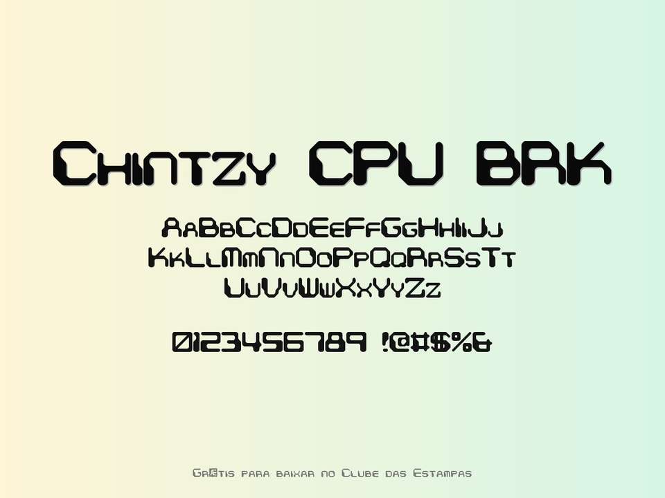 Fonte Chintzy Cpu Brk Grátis Para Baixar