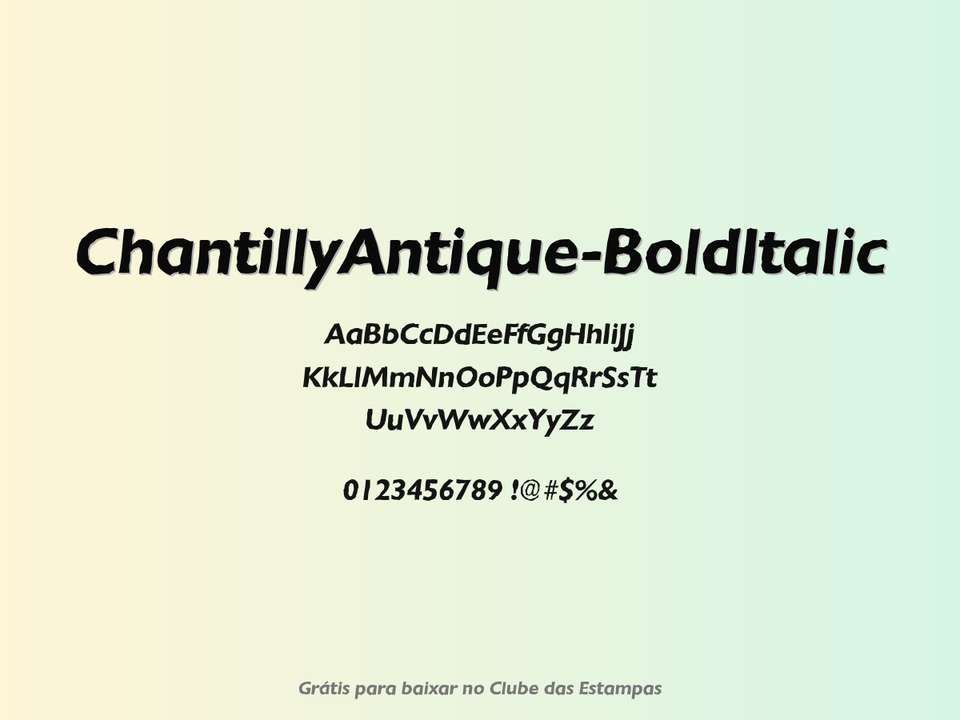 Fonte Chantillyantique Bolditalic Grátis Para Baixar