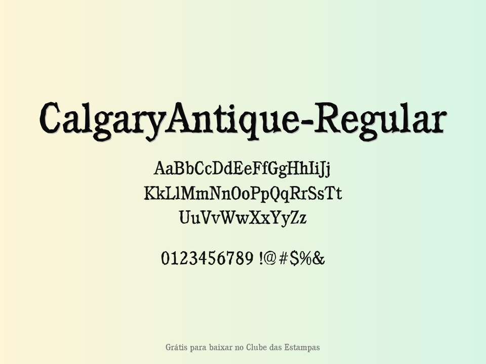 Fonte Calgaryantique Regular Grátis Para Baixar