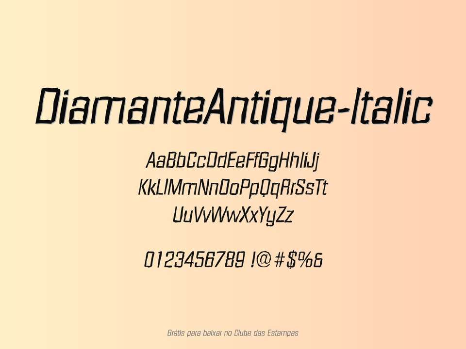 Fonte Diamanteantique Italic Grátis Para Baixar