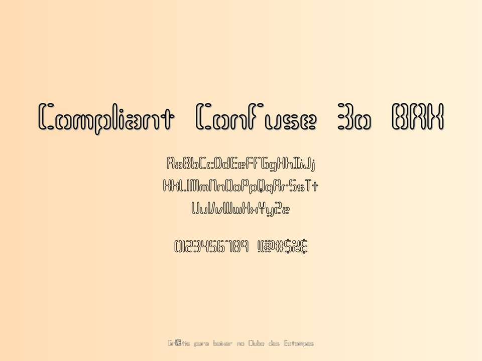 Fonte Compliant Confuse 3o Brk Grátis Para Baixar