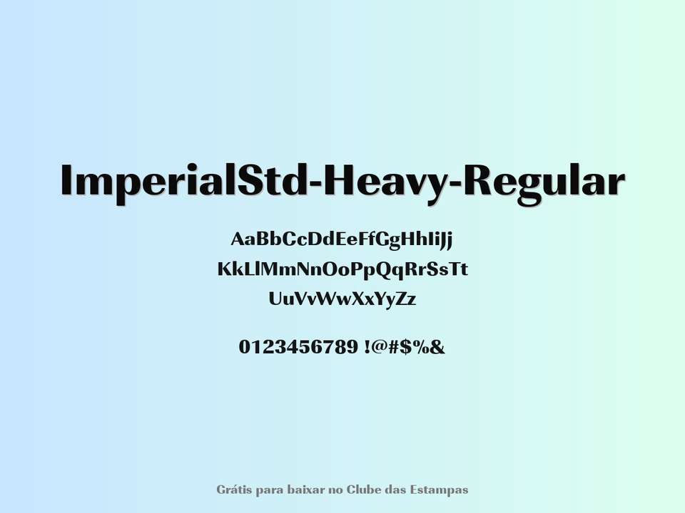 Fonte Imperialstd Heavy Regular Grátis Para Baixar