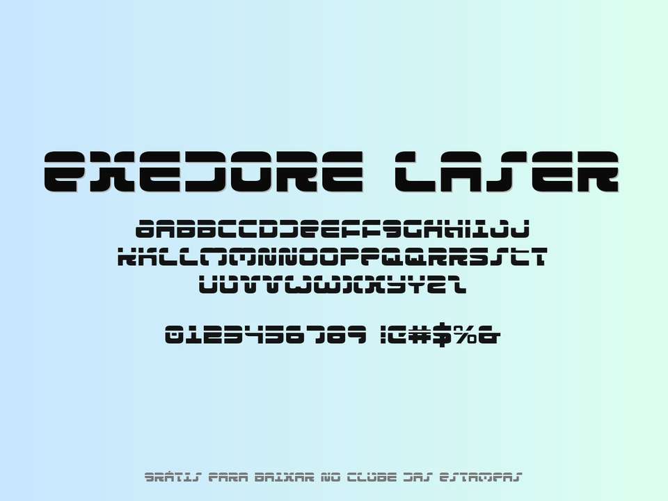 Fonte Exedore Laser Grátis Para Baixar