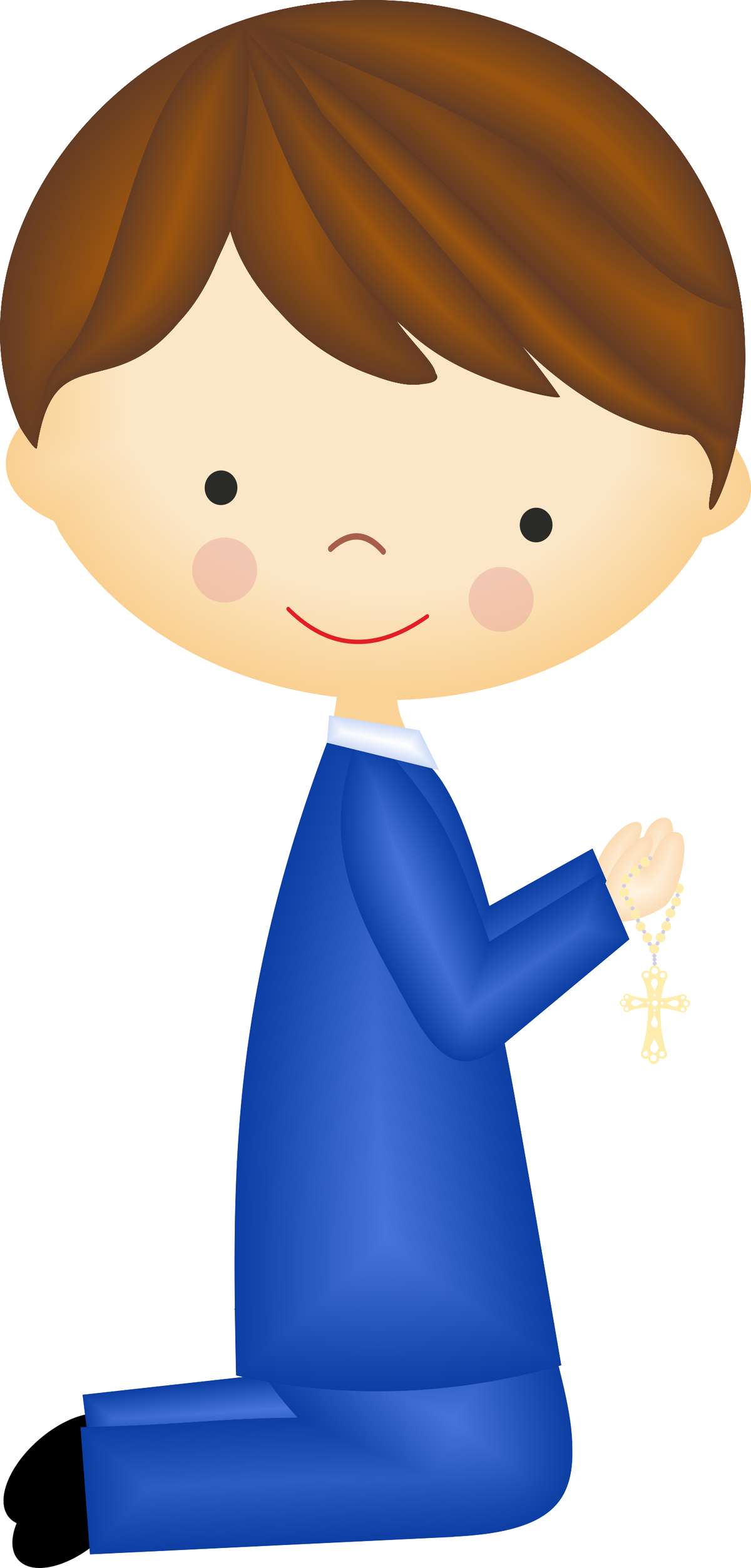 Menino Com Crucifixo Azul Religião Png Grátis Para Baixar