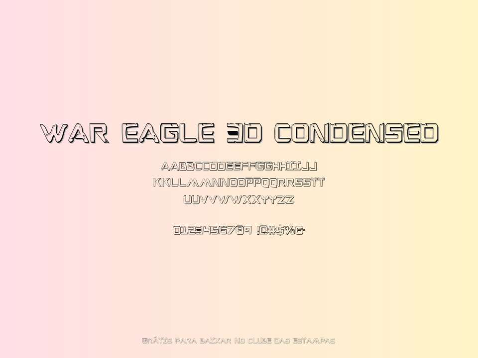 Fonte War Eagle 3d Condensed Grátis Para Baixar