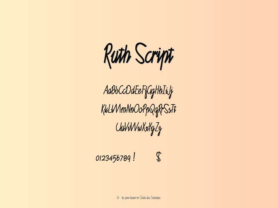 Fonte Ruth Script Grátis Para Baixar