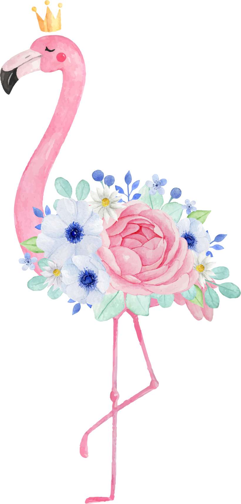 Elemento Flamingo Rosa Png (1)