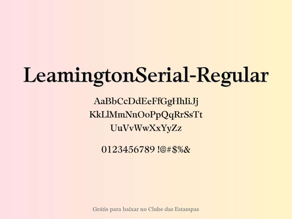 Fonte Leamingtonserial Regular Grátis Para Baixar