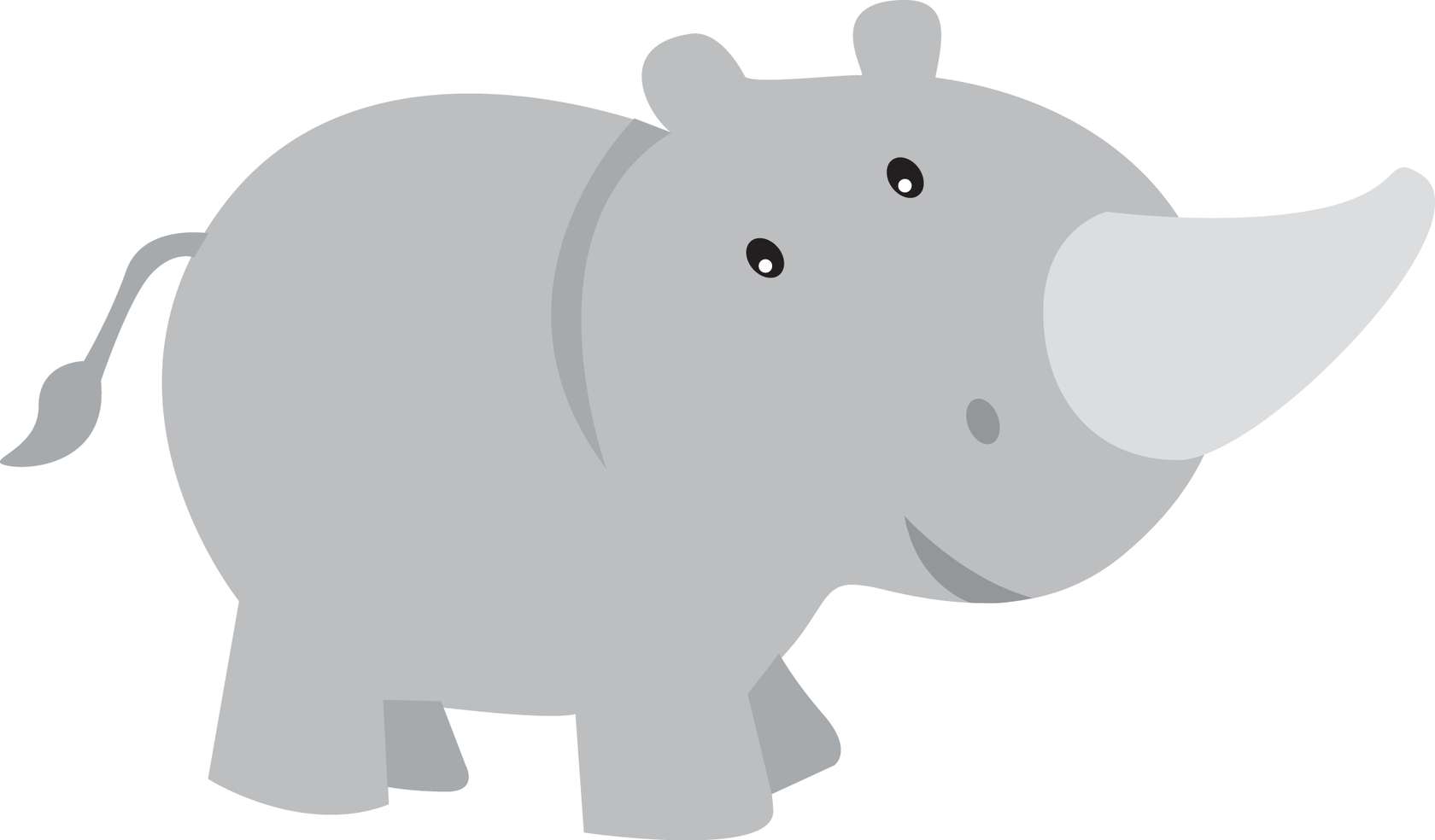 Rinoceronte Cinza Desenhado Animais Png Grátis Para Baixar