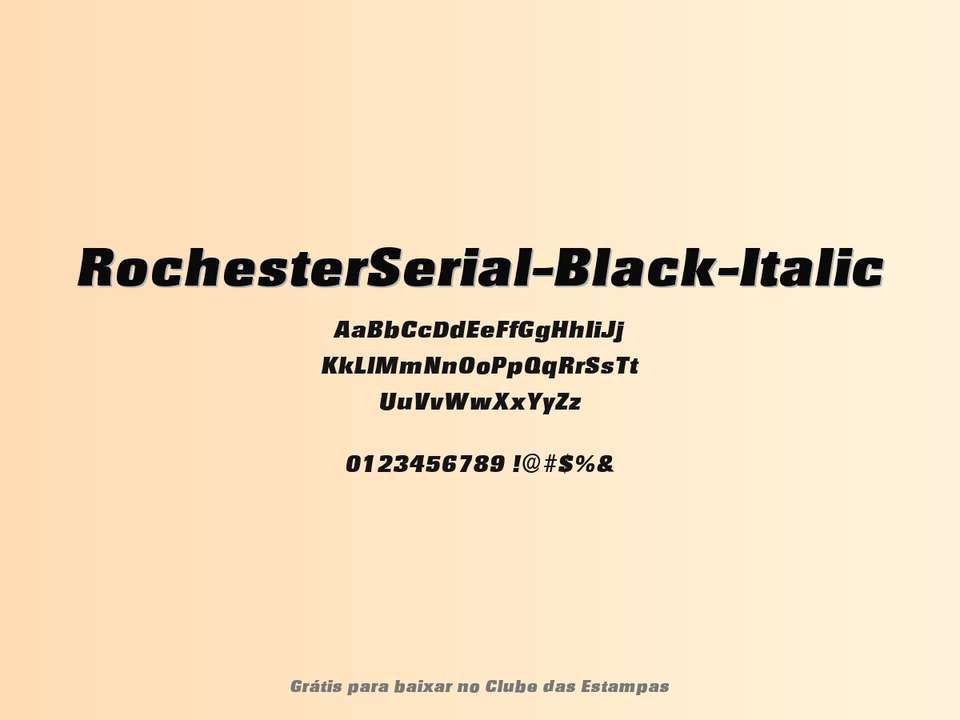 Fonte Rochesterserial Black Italic Grátis Para Baixar