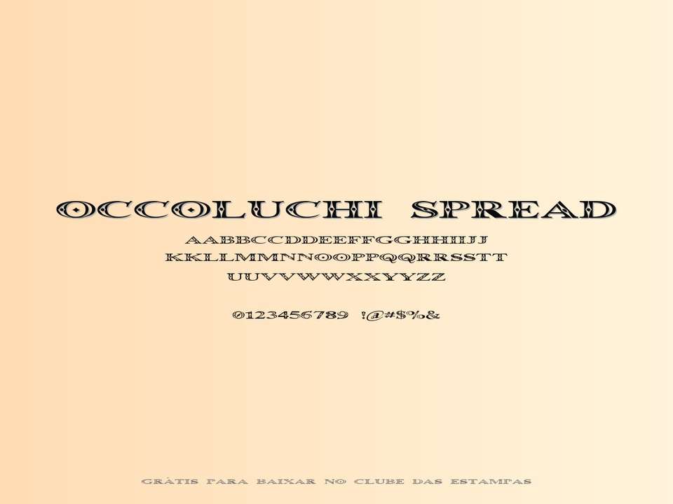 Fonte Occoluchi Spread Grátis Para Baixar