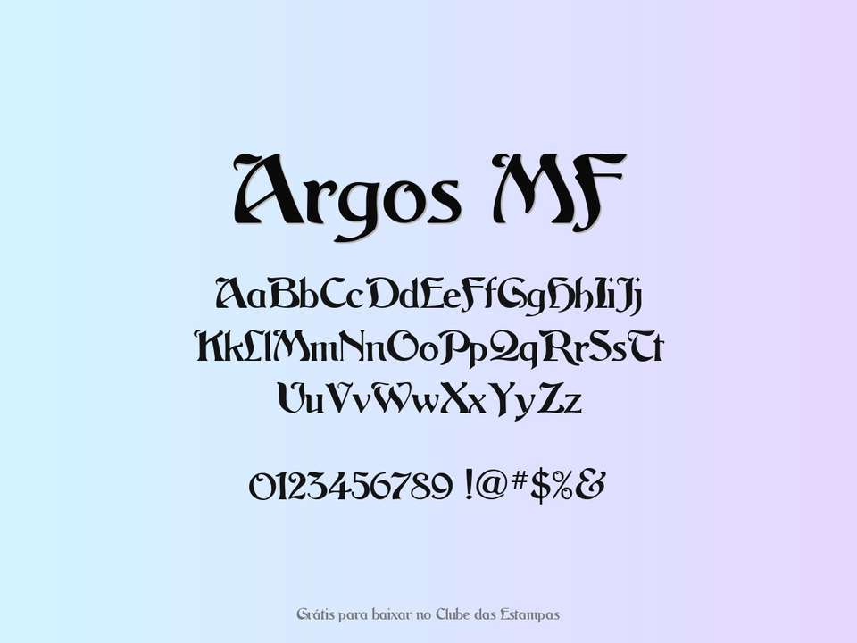 Fonte Argos Mf Grátis Para Baixar