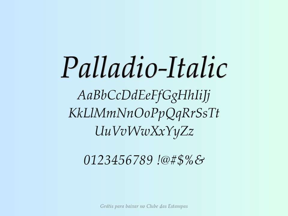 Fonte Palladio Italic Grátis Para Baixar