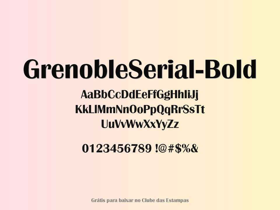 Fonte Grenobleserial Bold Grátis Para Baixar