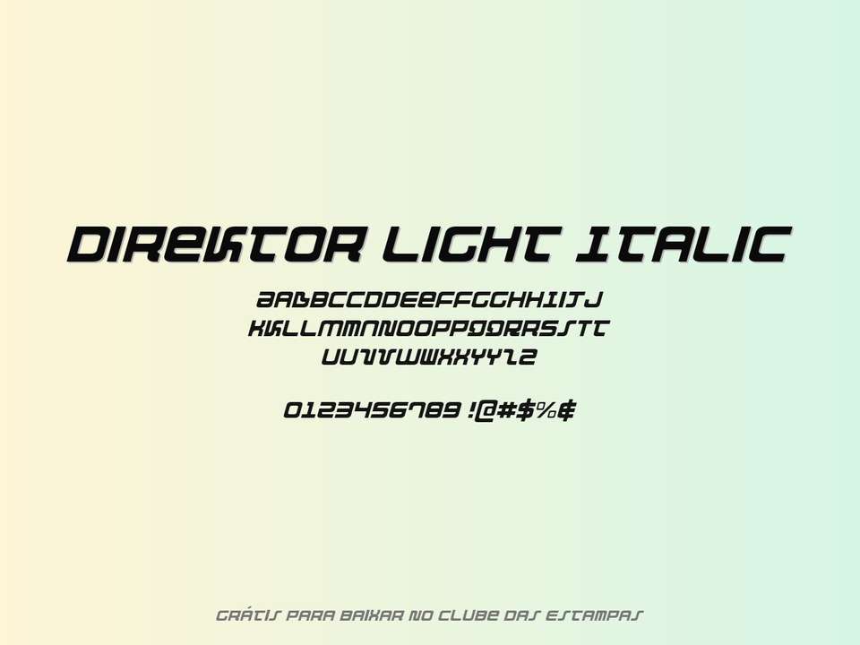Fonte Direktor Light Italic Grátis Para Baixar