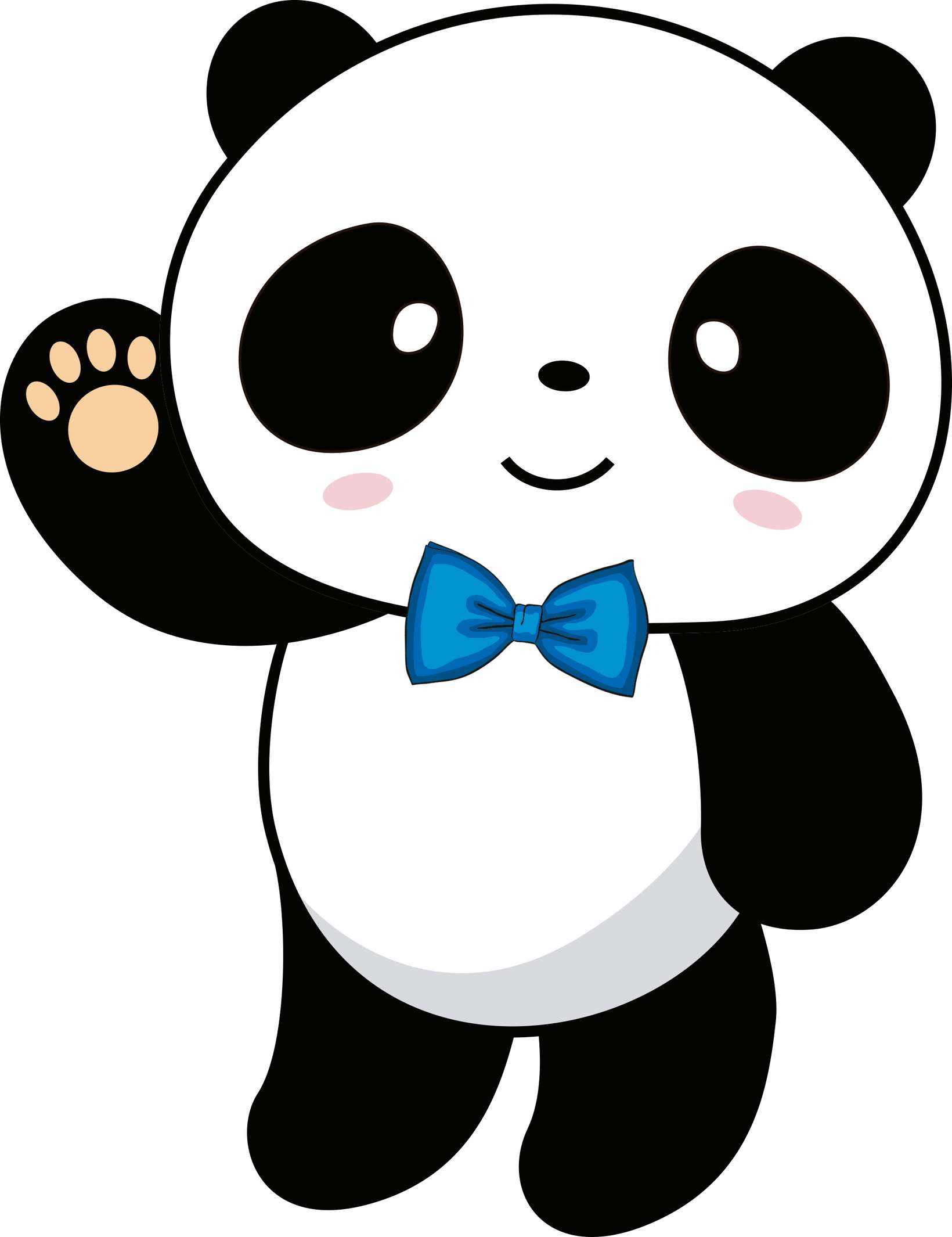 Elemento Panda Menino Azul Cute Fofo Png (4)