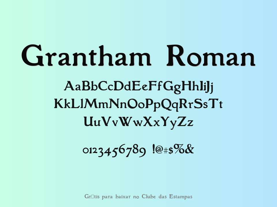 Fonte Grantham Roman Grátis Para Baixar