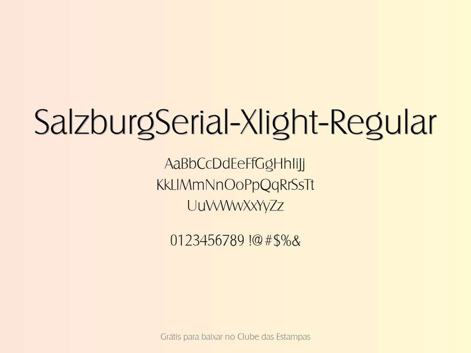 Fonte Salzburgserial Xlight Regular Grátis Para Baixar