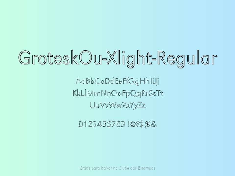 Fonte Groteskou Xlight Regular Grátis Para Baixar
