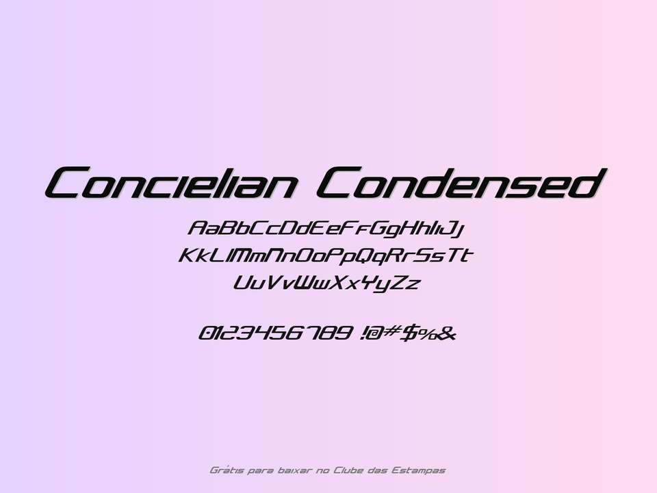 Fonte Concielian Condensed Grátis Para Baixar