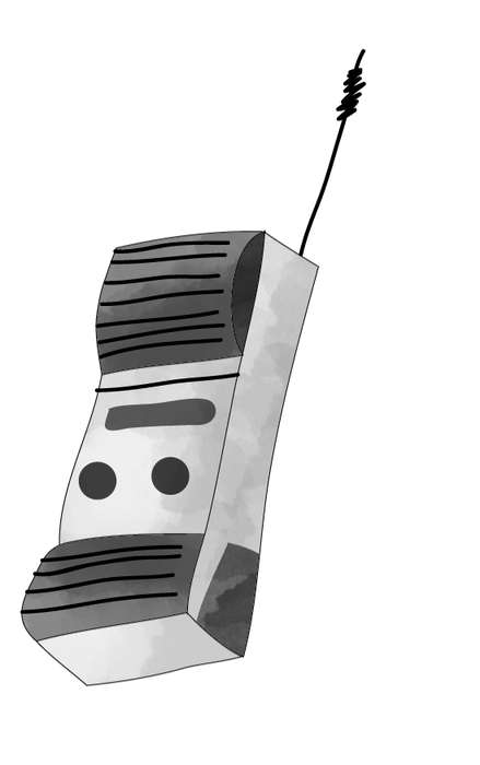 Robô Estilizado Preto E Branco Tecnologia Png Grátis Para Baixar