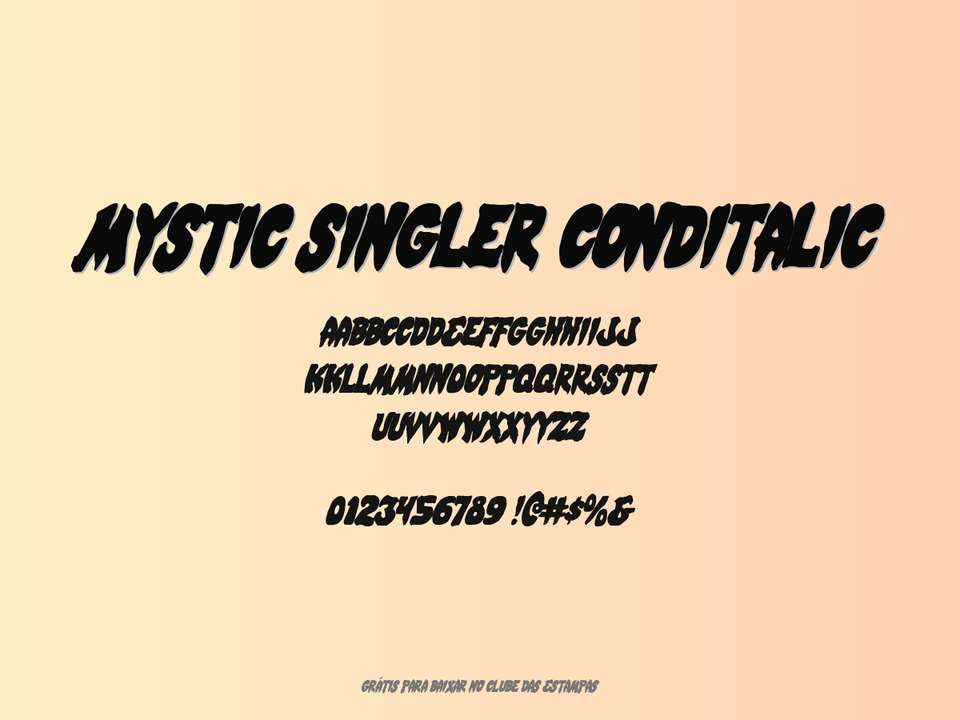 Fonte Mystic Singler Conditalic Grátis Para Baixar