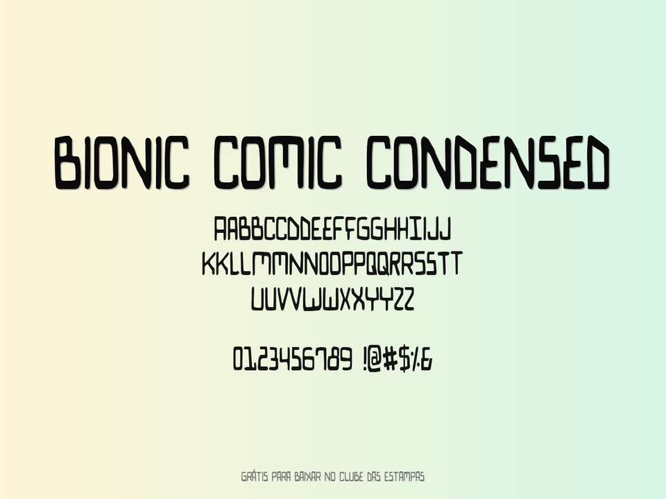 Fonte Bionic Comic Condensed Grátis Para Baixar
