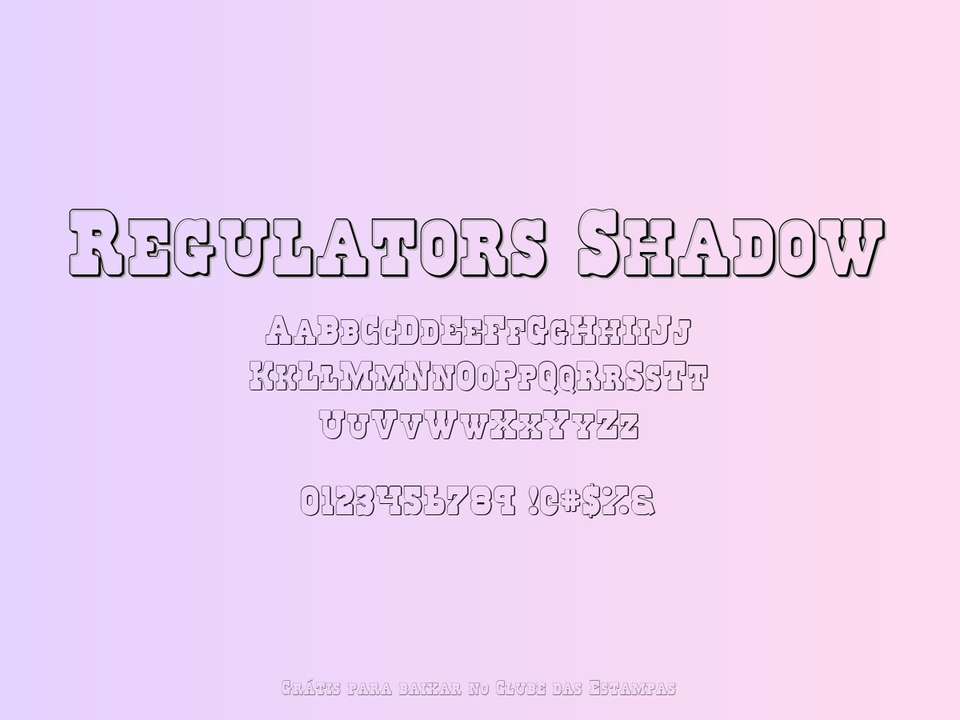 Fonte Regulators Shadow Grátis Para Baixar