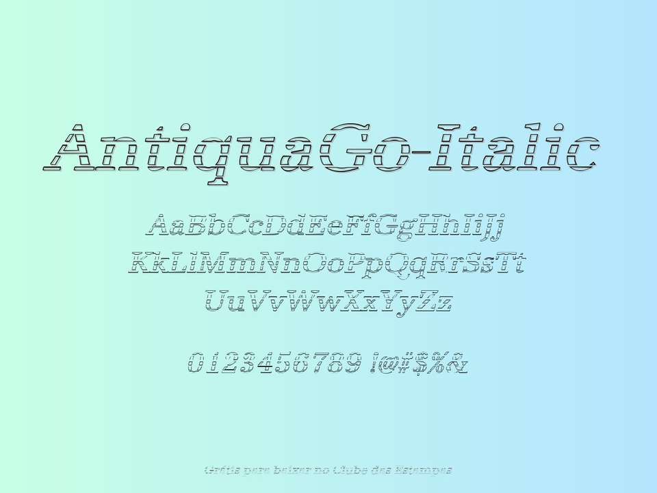 Fonte Antiquago Italic Grátis Para Baixar