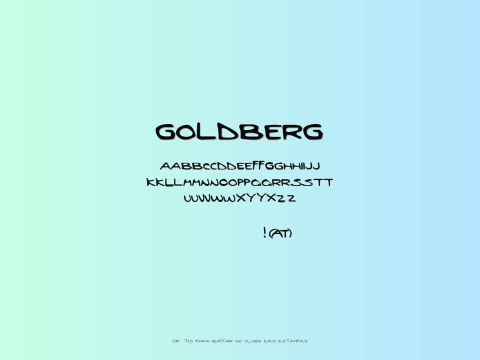 Fonte Goldberg Grátis Para Baixar