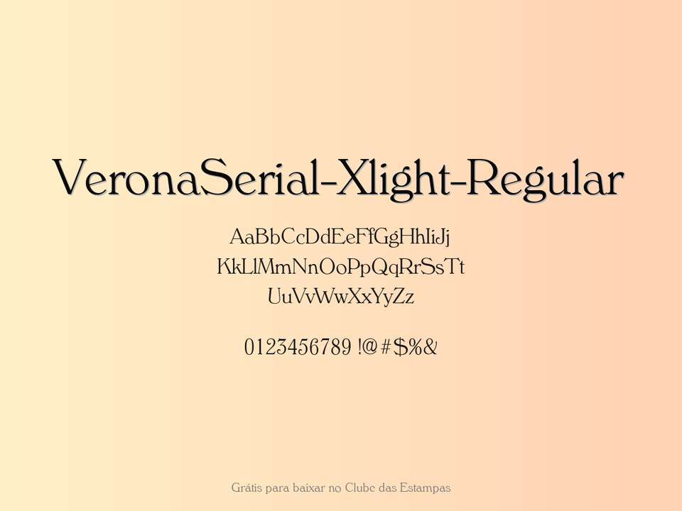 Fonte Veronaserial Xlight Regular Grátis Para Baixar