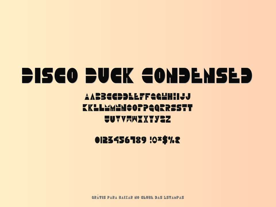 Fonte Disco Duck Condensed Grátis Para Baixar
