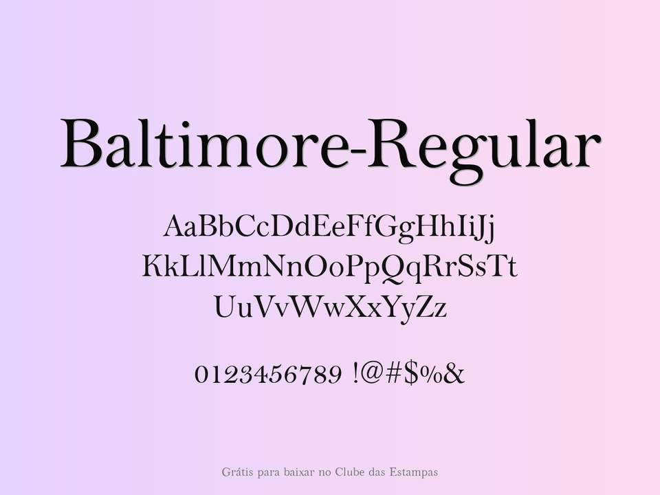 Fonte Baltimore Regular Grátis Para Baixar