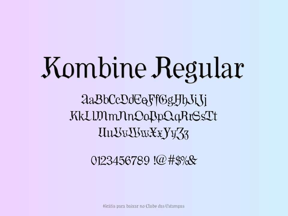 Fonte Kombine Regular Grátis Para Baixar