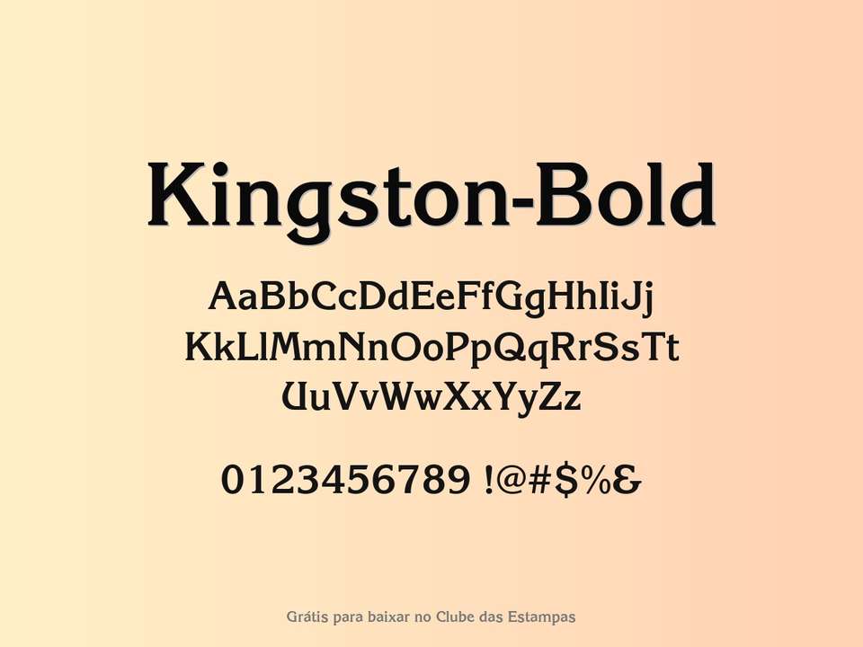 Fonte Kingston Bold Grátis Para Baixar