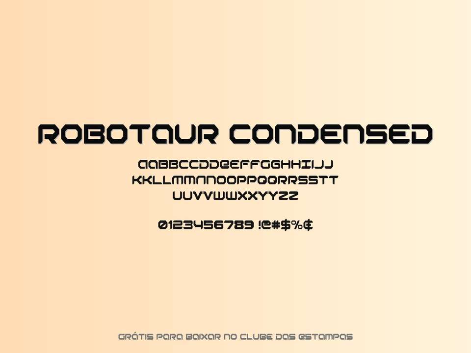 Fonte Robotaur Condensed Grátis Para Baixar